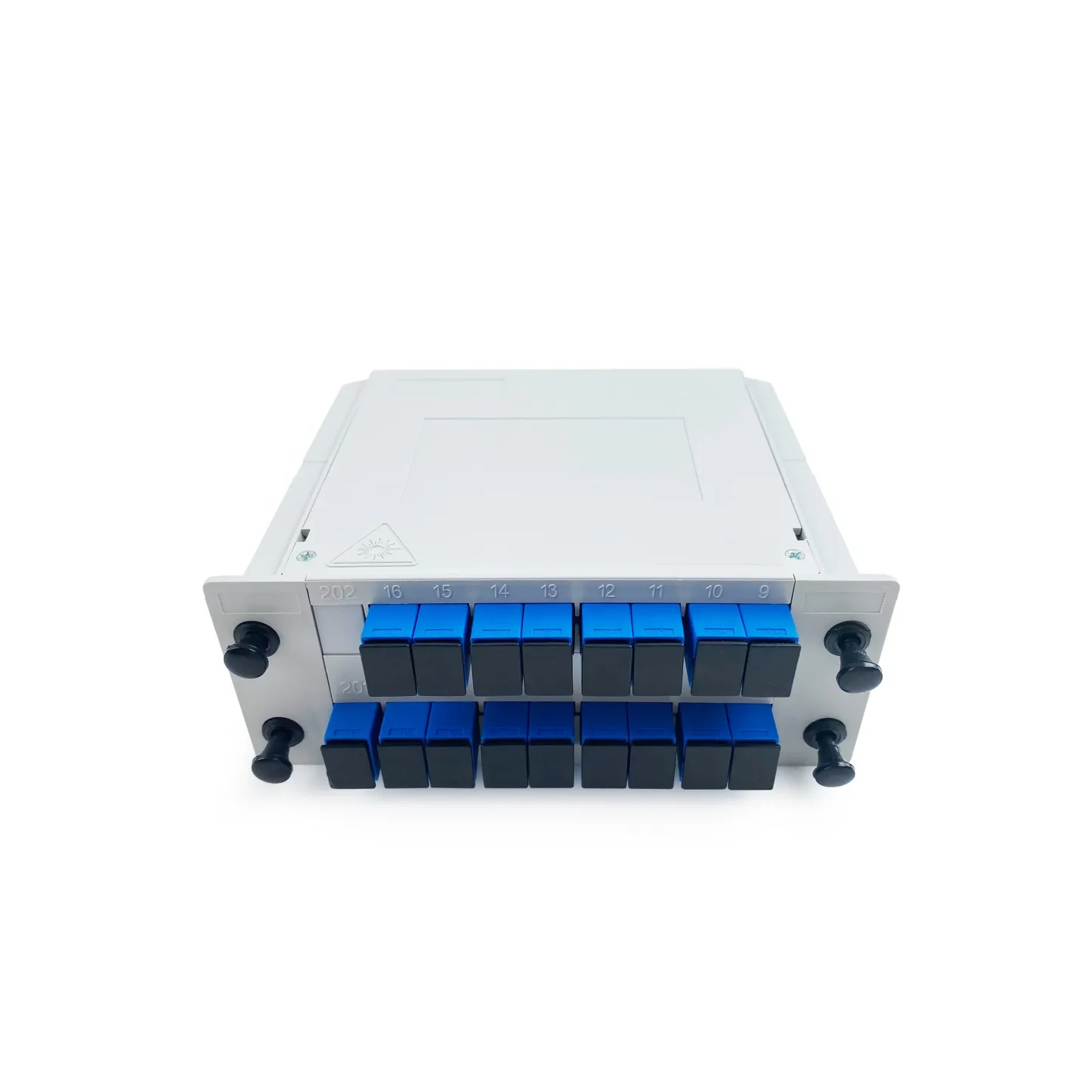 Cassette Type FTTH 1*16 Fiber PLC Splitter Low Insertion Loss 1*8 Fiber Cassette Splitter 