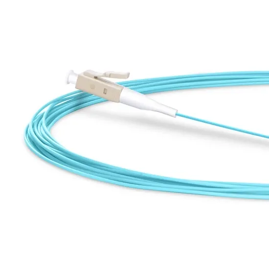 Simplex OM3&OM4 Multimode Fiber Optic Pigtail LC/UPC Connector, PVC/ LSZH Outer Jacket