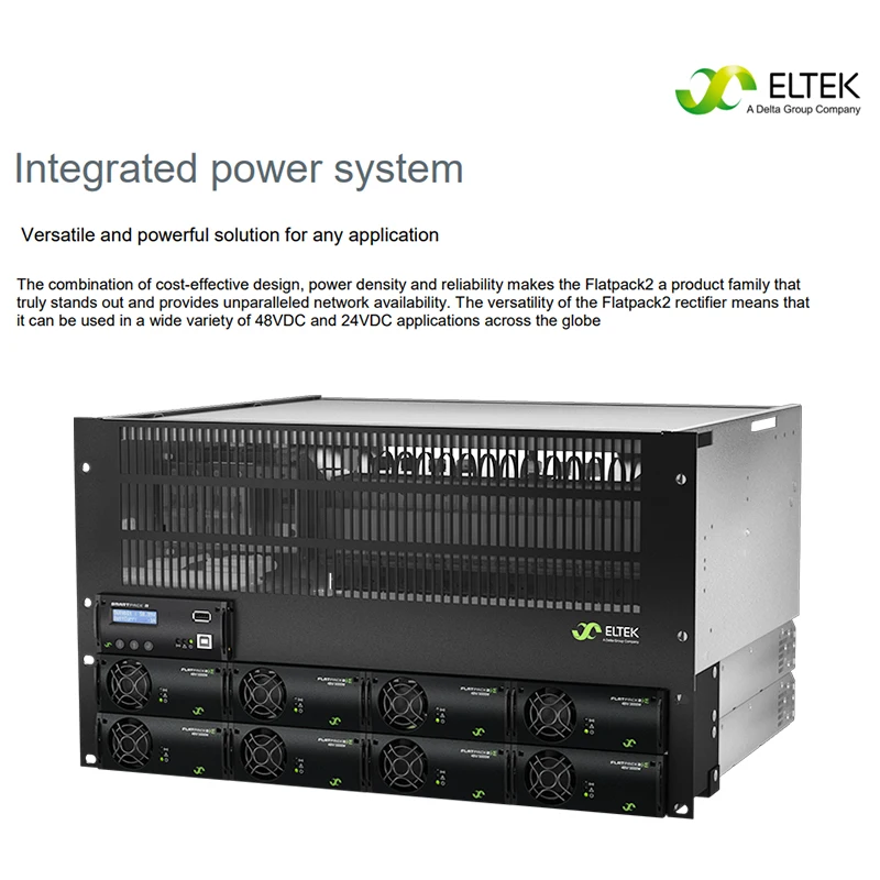 Eltek 19inch 4U Distribution Flatpack2 24v/48v/24KW Integrated Embedded DC Power System-boxintelecom