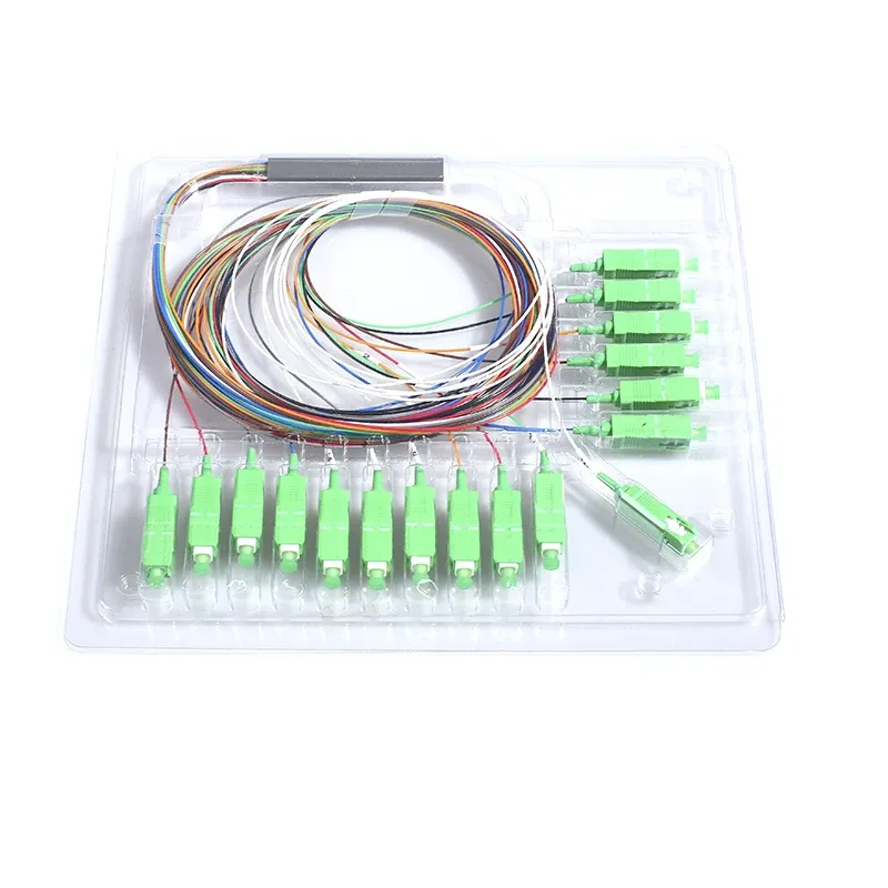 Mini 1M/1.5M 0.9mm PLC Optical Splitter 1x2 1x4 1x8 1x16 Fiber Splitter for G657A1 1260-16