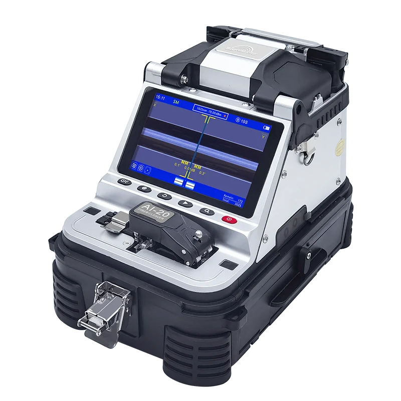 Fusion Splicer Machine AI-20 Fusion Machine FTTH Optical Fiber Optic Equipment Cable Patch Cord High Quality 6 Motors Network-boxintelecom