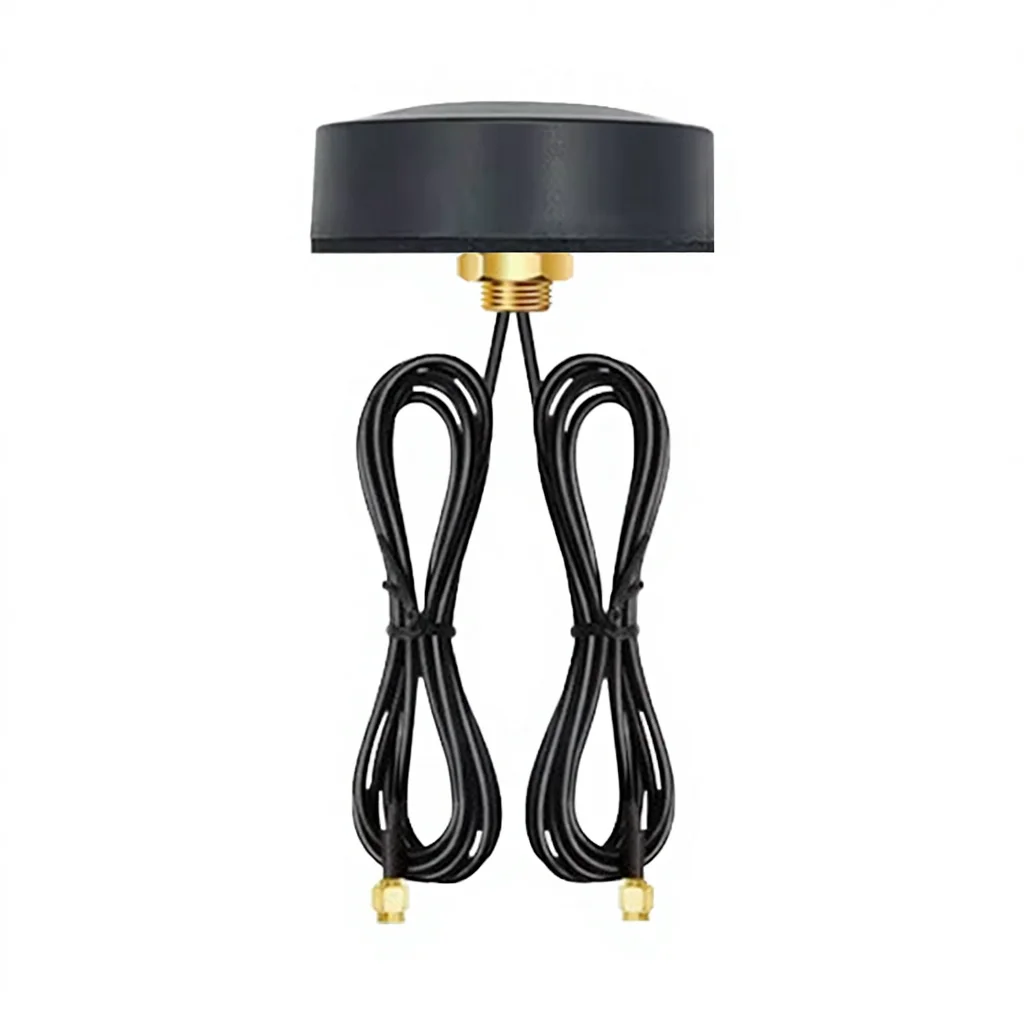 Dual-Band 4G LTE & GPS GNSS Waterproof Low-Profile Screw Mount Combination Puckl Antenna with