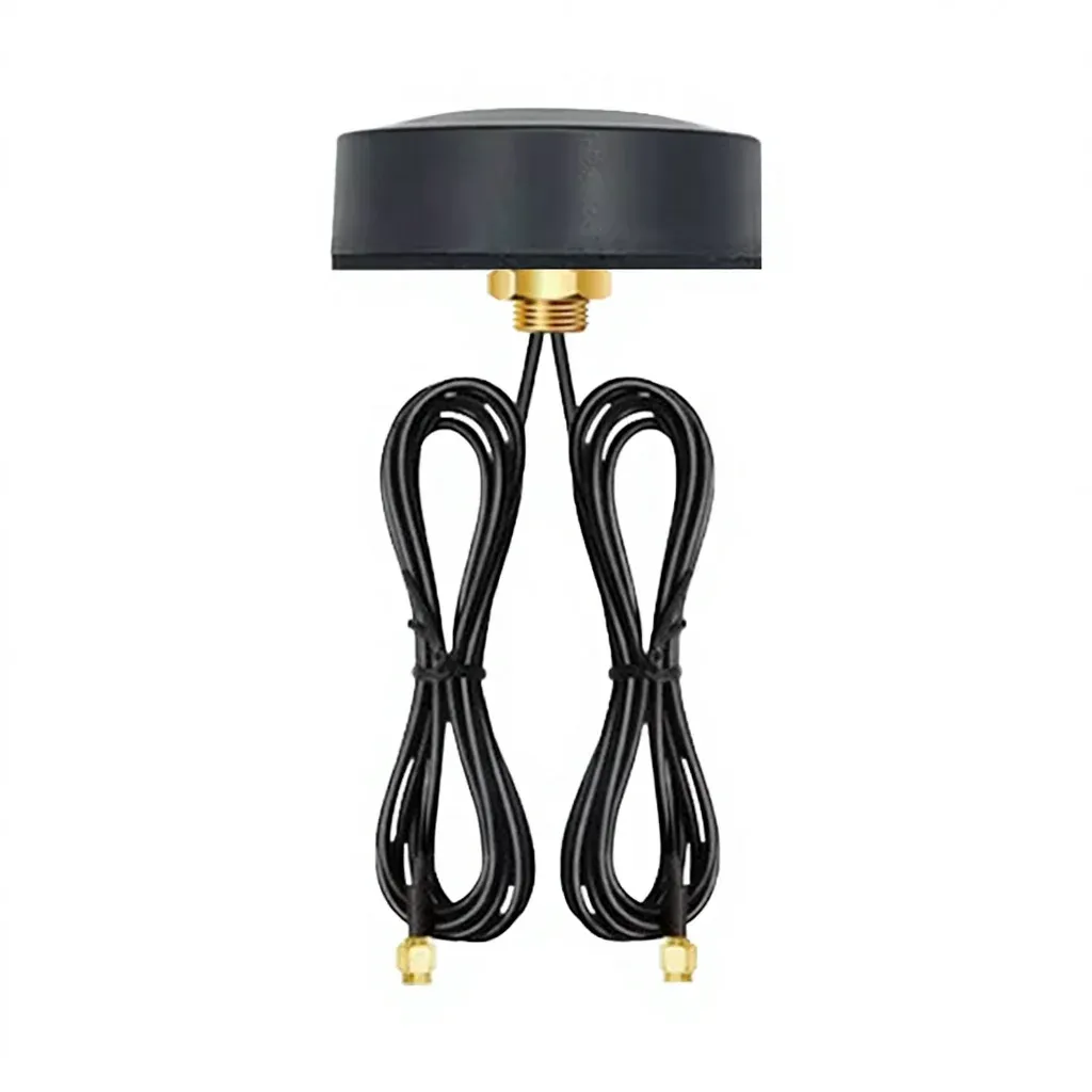 Dual-Band 4G LTE & GPS GNSS Waterproof Low-Profile Screw Mount Combination Puckl Antenna with