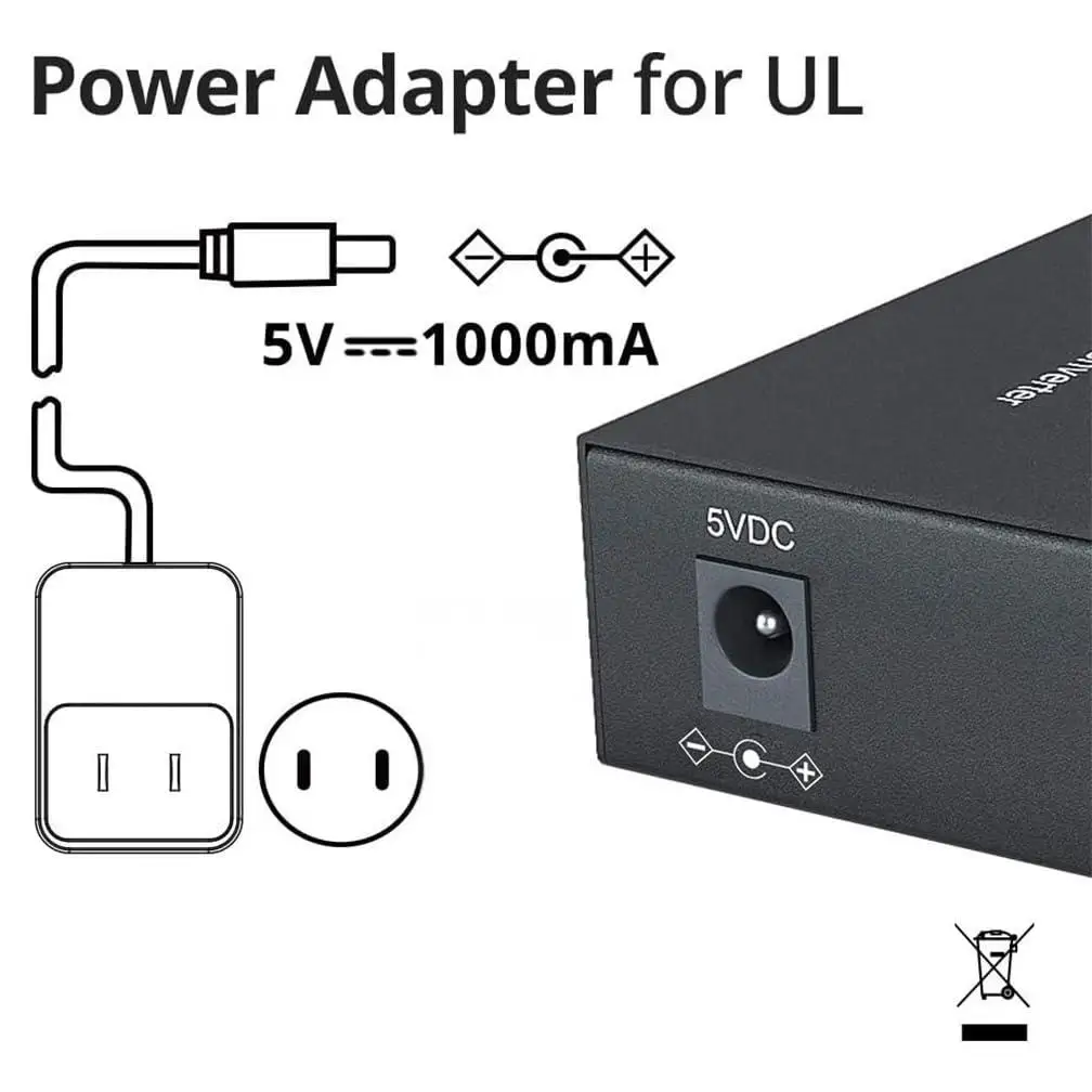 1.25G Gigabit Media Converter Dual SC Port 1000Base-LX to 10/100/1000Base-TX RJ45 Copper