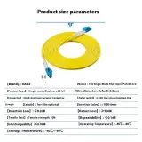 Single Mode 10G Dual Core 2.0 Fiber Optic Pigtail Patch Cord LC-LC (9/125) LC Connector fo