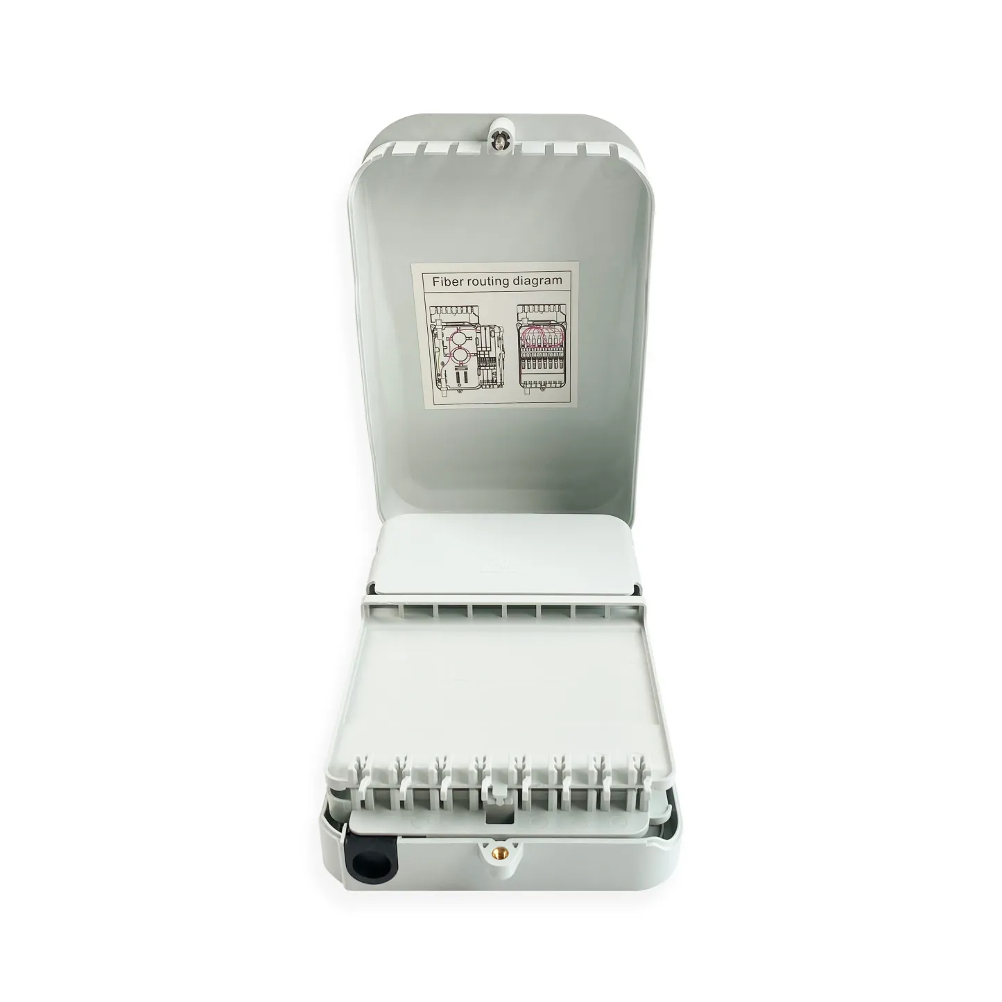 FAT-8T Outdoor IP65 48Core Fiber Optic Splice Box Ftb Fiber Distribution Box with 1*4 PLC