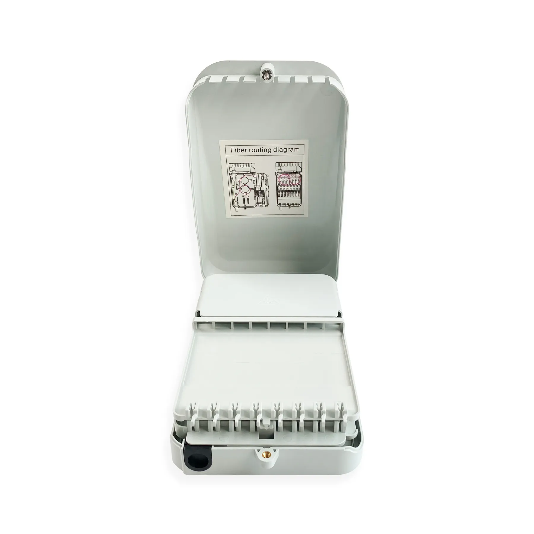 FAT-8T Outdoor IP65 48Core Fiber Optic Splice Box Ftb Fiber Distribution Box with 1*4 PLC