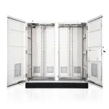 38U Height Outdoor Data Cabinet Floor Mounted 19 Stainless Steel IP55 Weatherproof Telecom