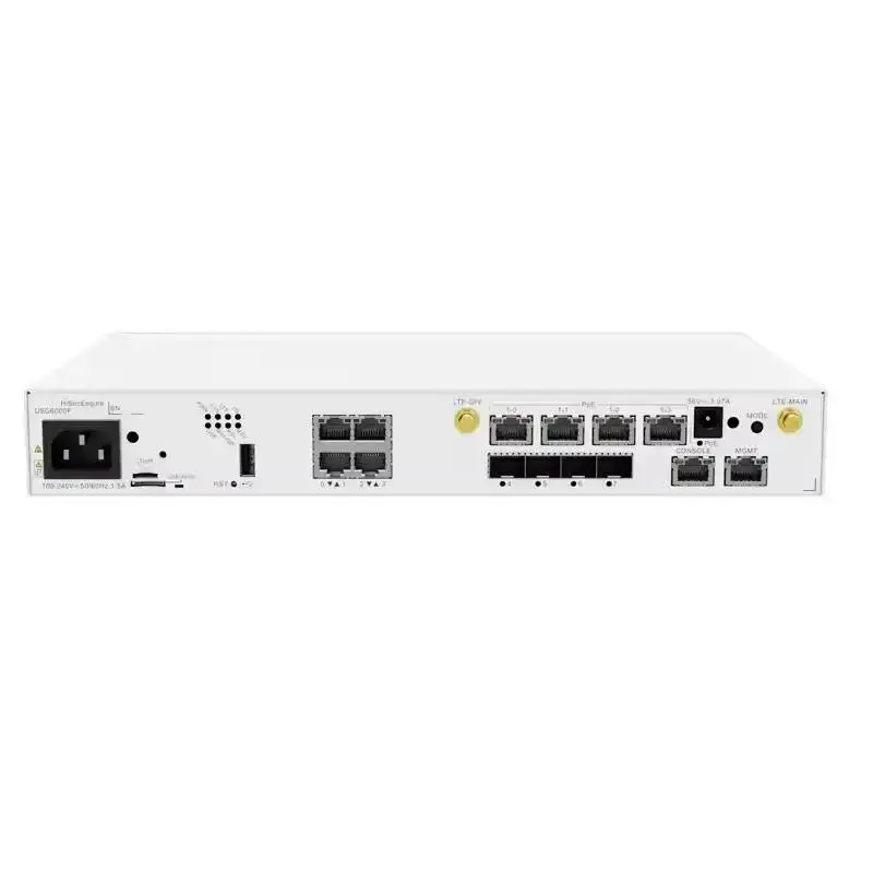 Hisecengine USG6530F-DPL 02355MUA Enterprise VPN Firewall with 2*10ge SFP+ +2*Ge SFP+8*Ge RJ45+ LTE-boxintelecom