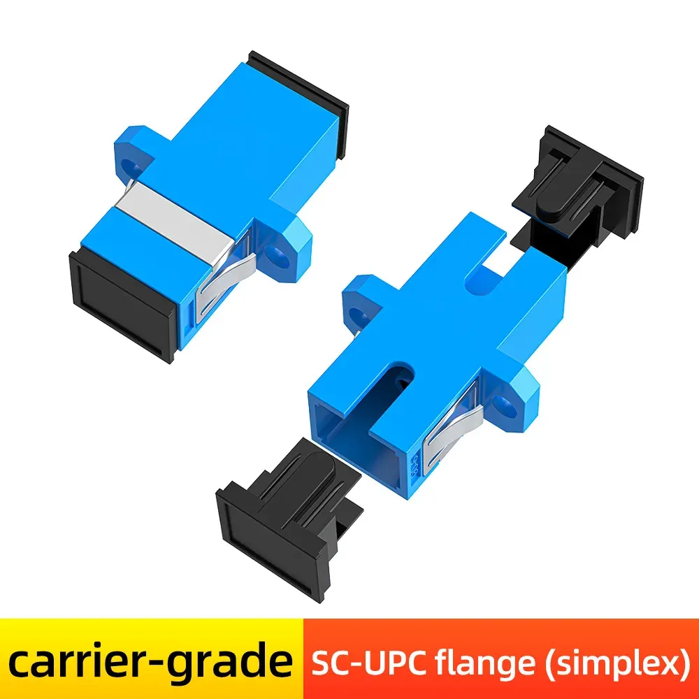 High Quality Telecom Grade Fiber Optic SC Simplex Flange Adapter Coupler Docking Adapter