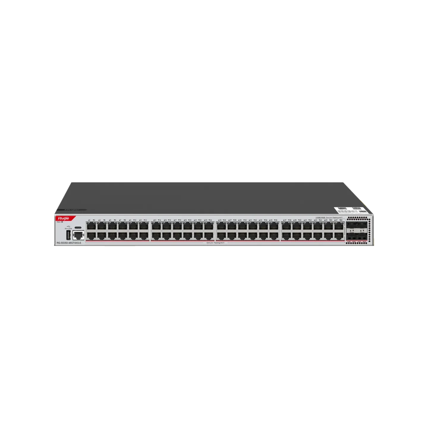RG-S5350-48GT4SFP-E 48-Port GE 48 RJ45 ports, 4 x 1GE SFP ports Enterprise Ethernet Layer 3 Managed Access Switch 0