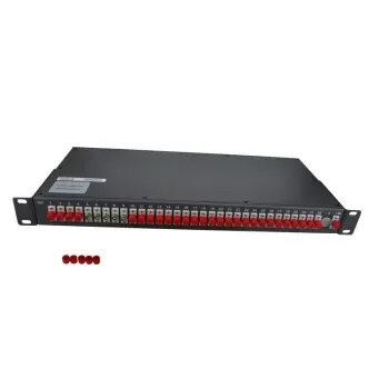 1U Rack Mount DWDM MUX DEMUX Module 40CH 100GHz 0.8nm AAWG Technology Fiber Optic Patch Panel LC UPC Duplex Dust Cap 4G POE WIFI-boxintelecom