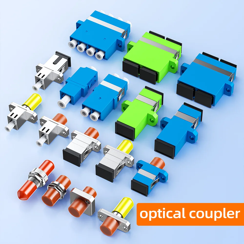 High Quality Telecom Grade Fiber Optic SC Simplex Flange Adapter Coupler Docking Adapter