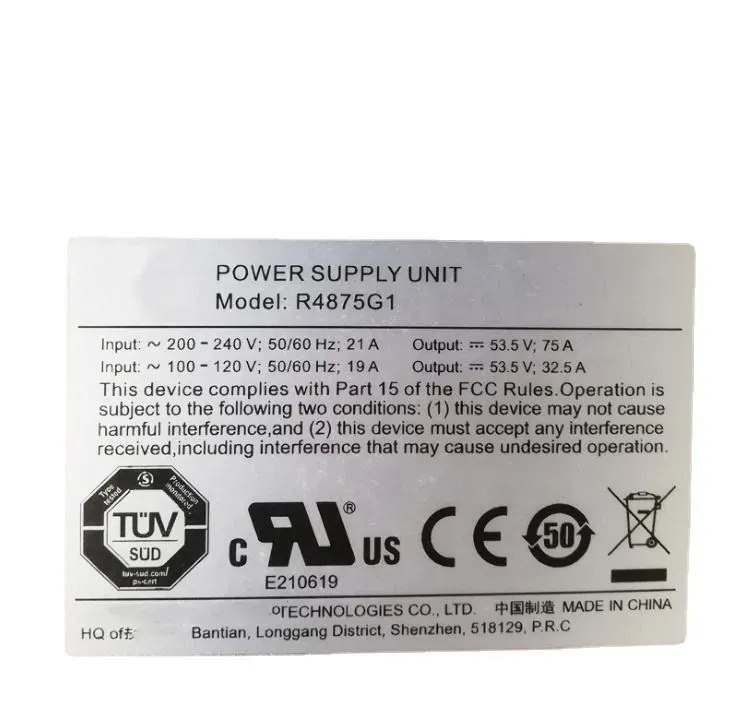 Original high efficiency 48V 4000W Power Supply Module R4875G1 Rectifier Module power supply r4875g1 rectifier 48v-boxintelecom