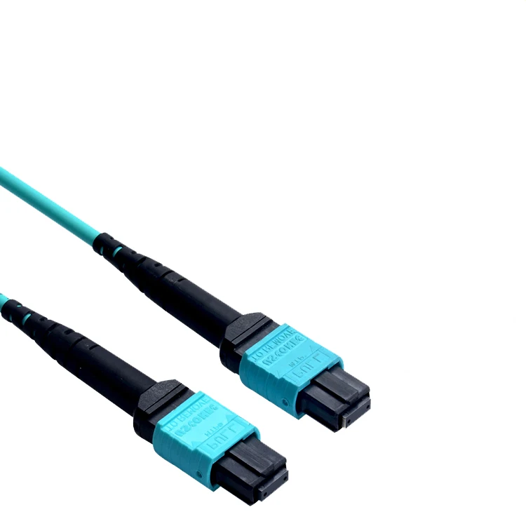 8 12 24 Core Fiber Optical MPO MTP Female Patch Cord 3.0mm Customize Length SM OM3 OM4 Low Loss 2