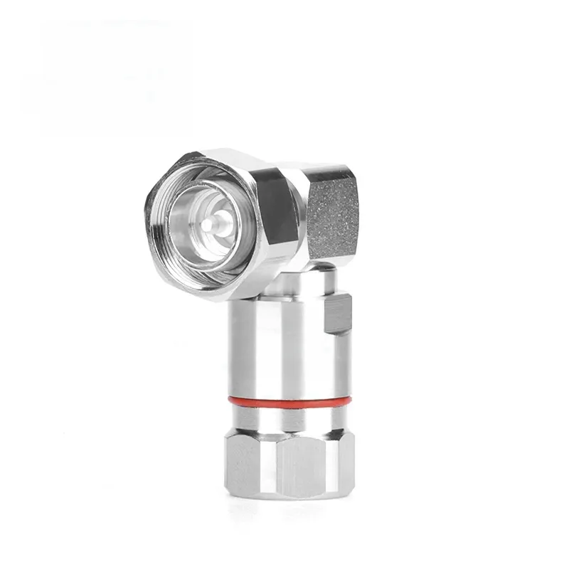 Good Quality 4.3/10 MINI DIN male Right Angle RF Connector For 1/2" flexible Cable Wires Connectors Adapter-boxintelecom