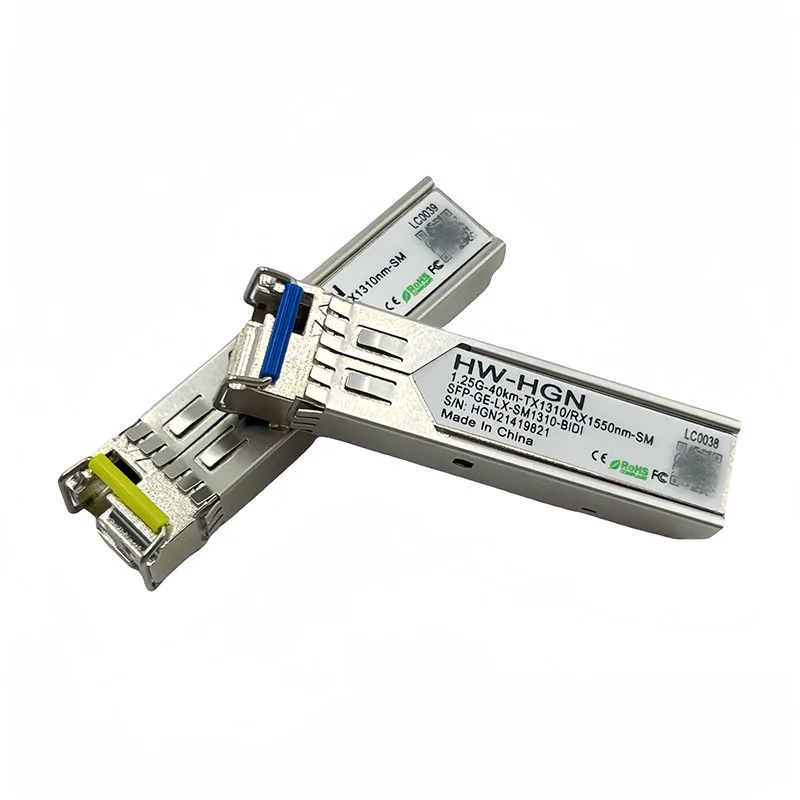 Transceiver 1.25G 40Km SFP Fiber Transceiver Module 1550nm 1310nm GE LX LC SM BIDI Original,Fiber Optic Transceiver-boxintelecom