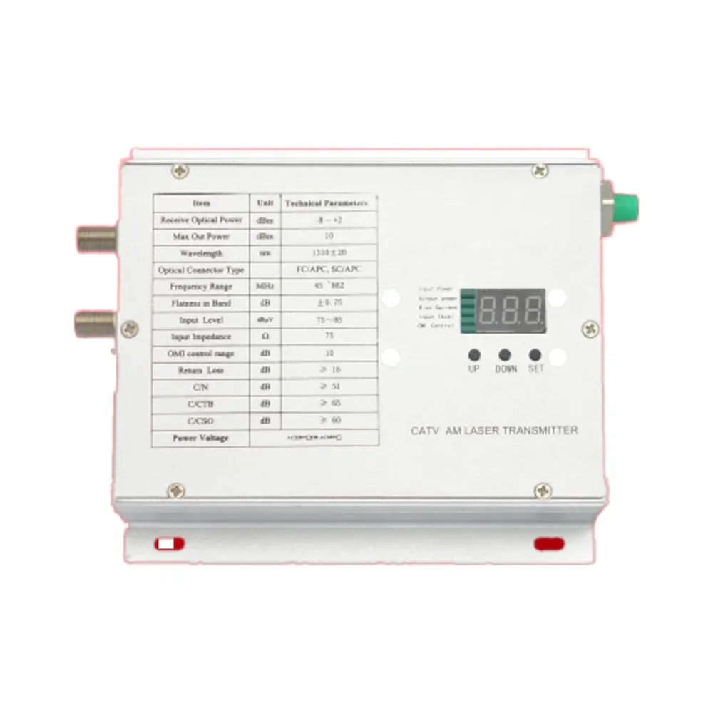 1310/1550nm Cable Digital TV Fiber Optic Transmitter CATV HD Digital DTMB China-boxintelecom