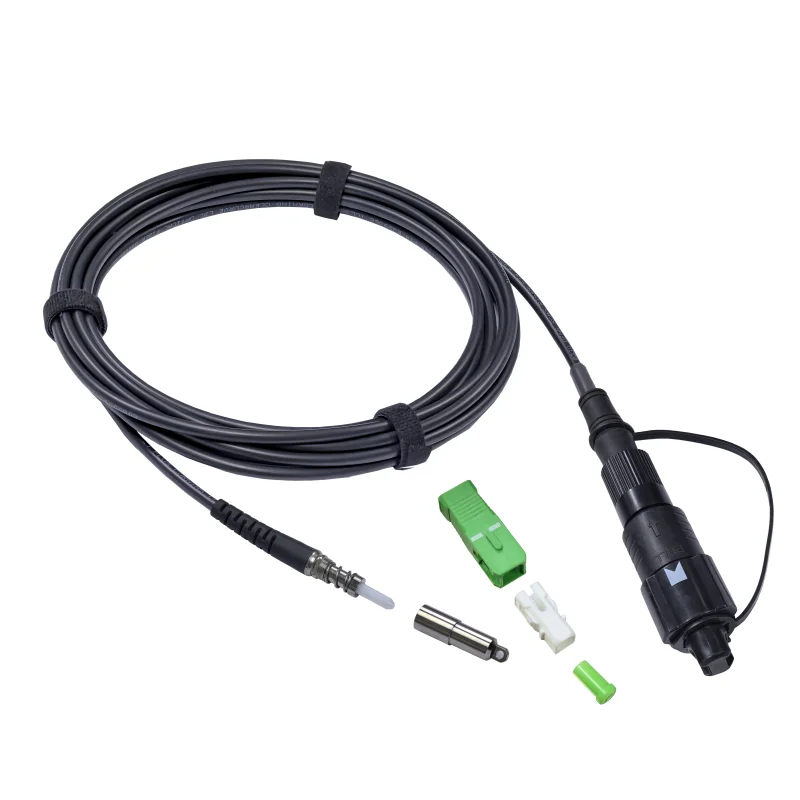 IP68 Outdoor Waterproof Hardened LC Armored Fiber Optic Patch Cord Assembly Pullable Push 