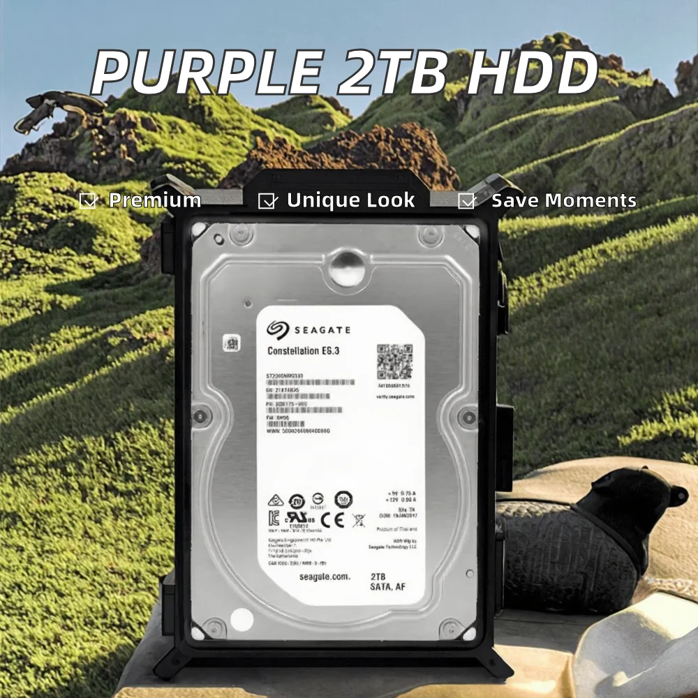 New Purple 2TB Internal HDD 3.5" 64M Cache SATA III 6Gb/s Metal & Rubber USA Desktop-boxintelecom