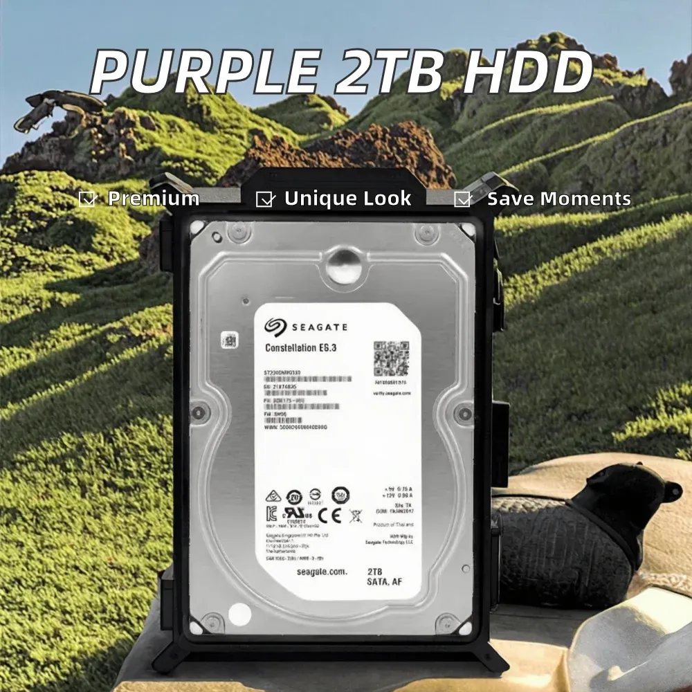 New Purple 2TB Internal HDD 3.5" 64M Cache SATA III 6Gb/s Metal & Rubber USA Desktop-boxintelecom