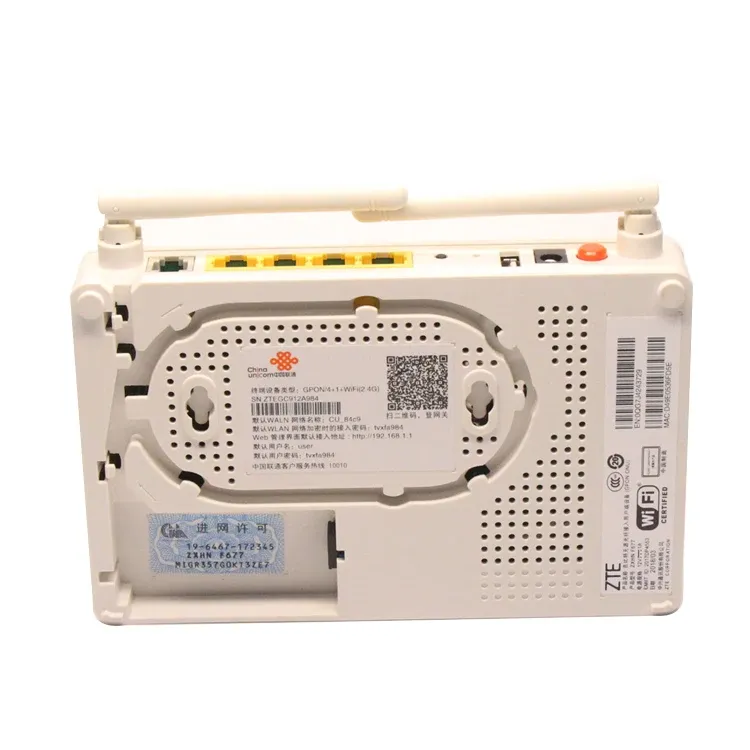 ZTE F677 Brand New External Antenna ONT Hot Sale White 1GE+3FE+1TEL+1USB 2.4GWiFi GPON XPON F677 ONU-boxintelecom