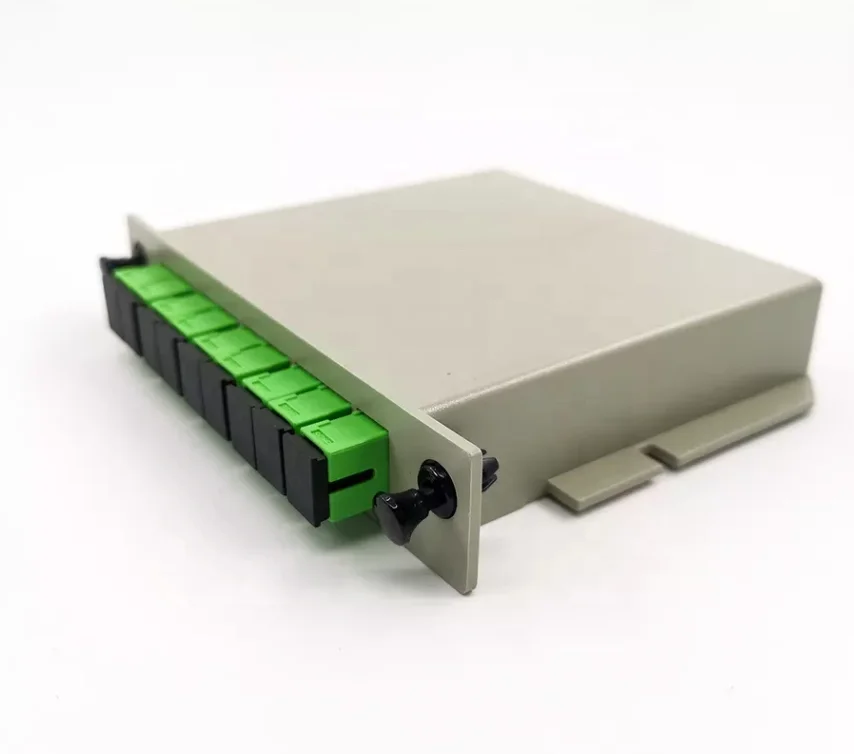 QingDao APT High Quality Casette Type Fiber Optic 1*8 SC/APC PLC Splitter