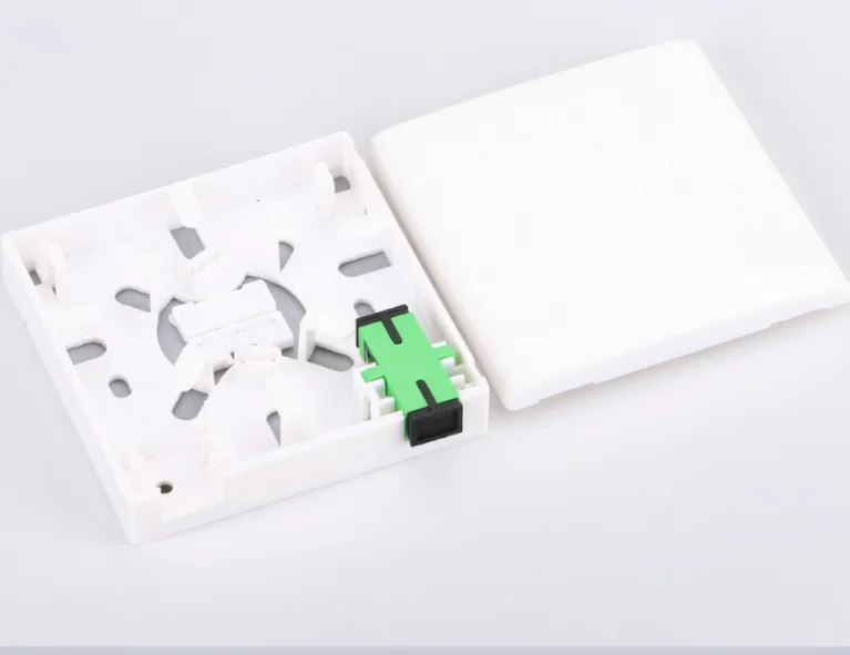 FTTH 86 Type Wall Faceplate Dual SC Port Fiber Optic Outlet Box Desktop Opticl Panel,OEM A
