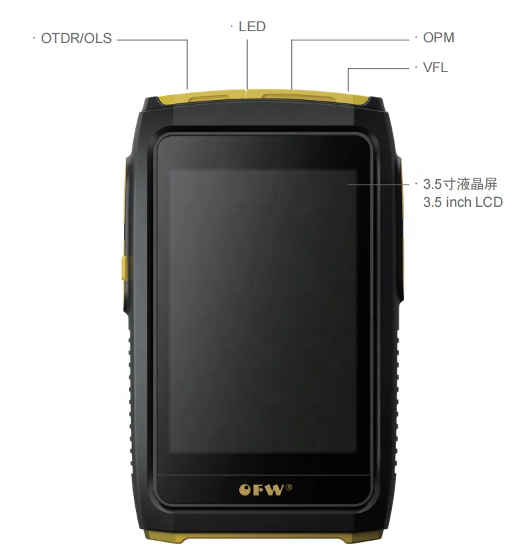 MINi OFW OTDR Active Fiber Live Test 1550nm 20dB Fiber Optic Reflectometer Touch Screen VFL OLS