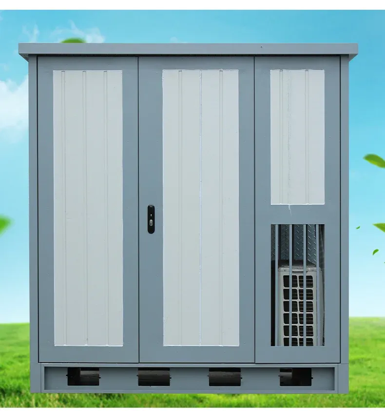 RH IP54 Waterproof Dustproof Powder Coated Steel Two-Compartment Outdoor Communication Cabinet Electronics Instrument Enclosure-boxintelecom