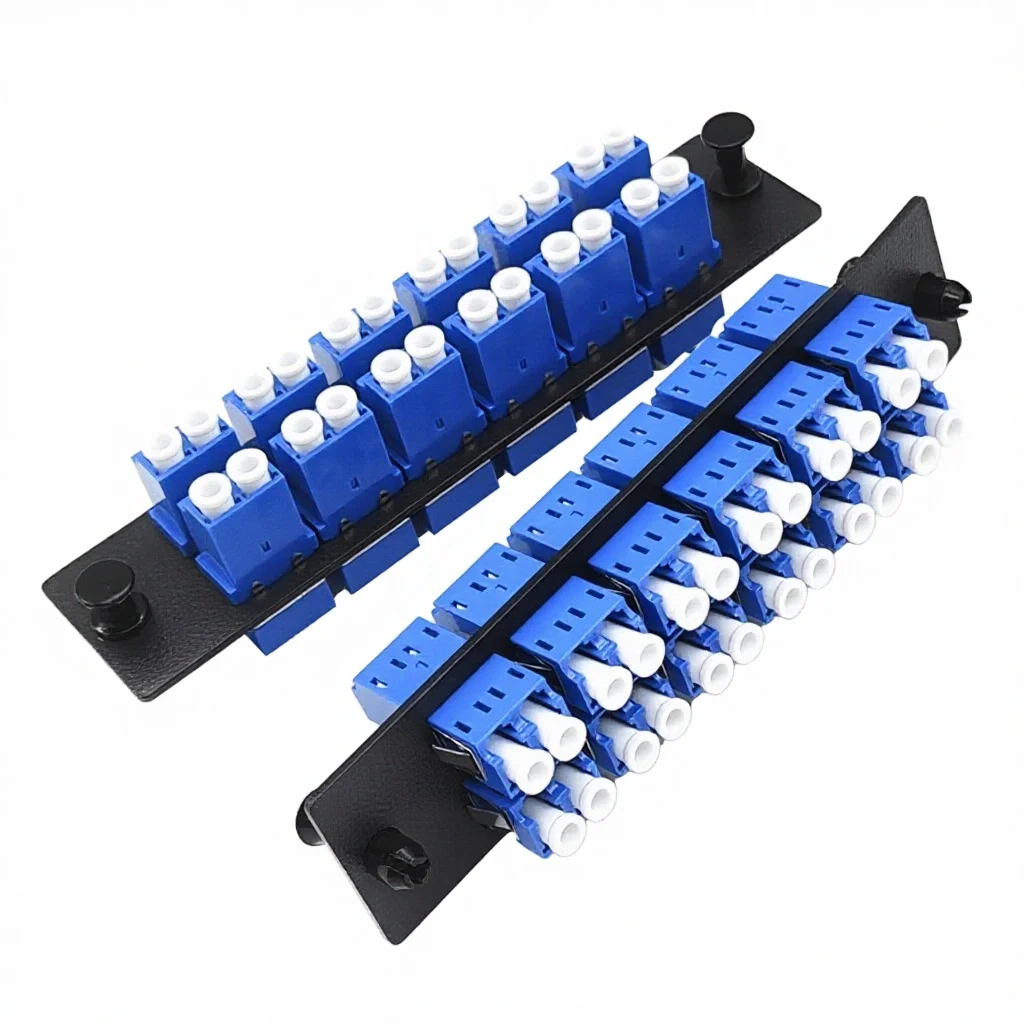Raise High Quality 24-Fiber 12-Port Single Mode LC UPC Duplex Adapter Ceramic Sleeve Fiber Patch Panel with 3-Year Warranty-boxintelecom