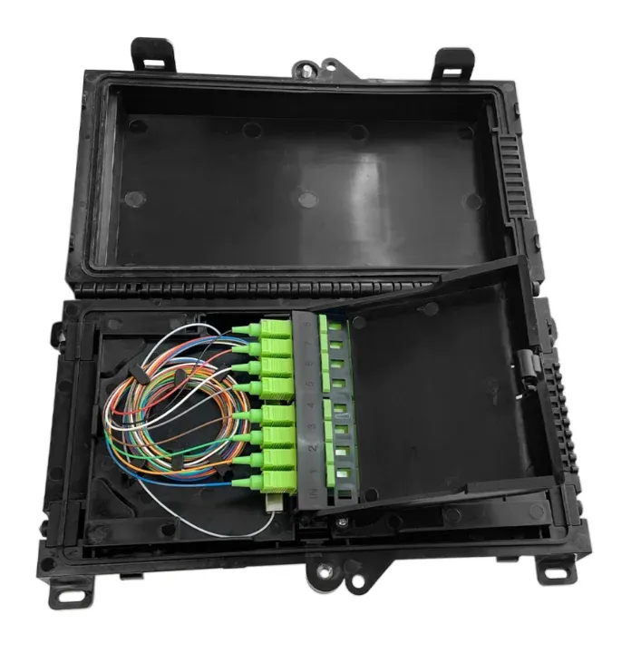 8-Port IP65 Waterproof Fiber Optic Termination Box for FTTx Outdoor Drop Cable, ABS Wall or Pole Mounted Distribution Enclosure-boxintelecom