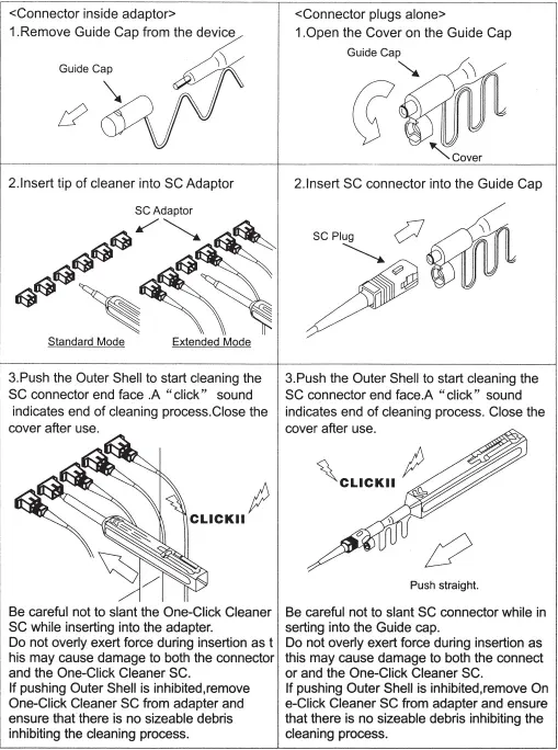 800+ times Cleans 1.25mm 2.5mm LC/MU/SC/FC Connector Cleaning Tools Fiber Optic One Click 