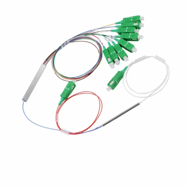 APT Factory Price 1*9 1:9 1x9 Mini  Fiber Optic FTTH Unbalanced Hybrid 1x8 PLC Splitter with 1x2 FBT Coupler 1x9 PLC Splitter-boxintelecom