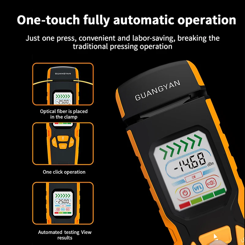 GUANGYAN S2 4 In1 Fiber Light Identifier With OPM FTTH Active Live Traffic Detector OFI 10mw VFL  850-1700nm InGaAs-boxintelecom