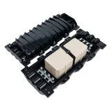 F008 FTTX Fiber Optical Horizontal Type 24/48/288 Cores Splice IP68 Coupling Enclosure Box