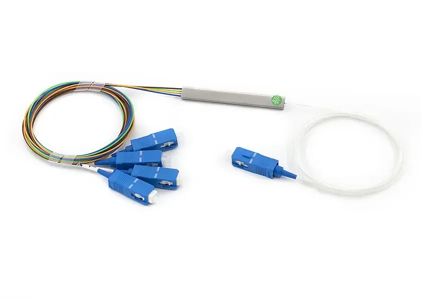 1x5 1x9 1x17 Minitypes  Uneven PLC Fiber Splitter for FTTH Network SCAPC Fiber Optical  Sp
