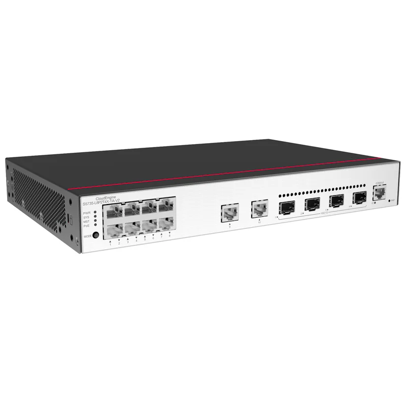 CloudEngine S5735-L8P2T4X-TA-V2 98011992 8*10/100/1000BASE-T PortsPoE+ 8 Port POE Gigabit