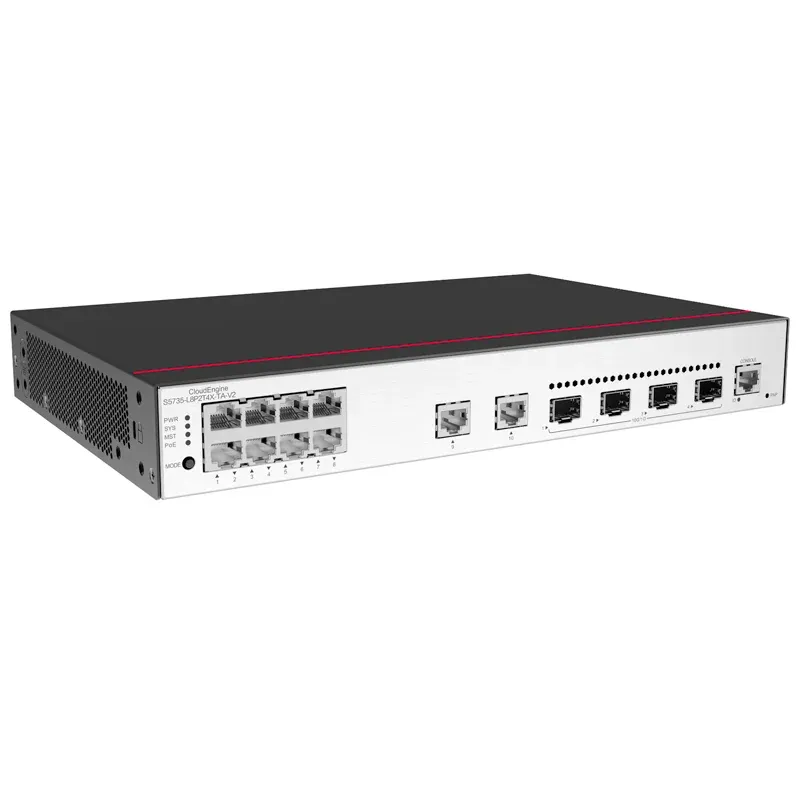 CloudEngine S5735-L8P2T4X-TA-V2 98011992 8*10/100/1000BASE-T PortsPoE+ 8 Port POE Gigabit