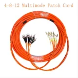2,4,6, 8,12 Core Multi-Mode Fiber Optic Patch Cable ST-LC to LC/SC/FC Connectors, Bundle F
