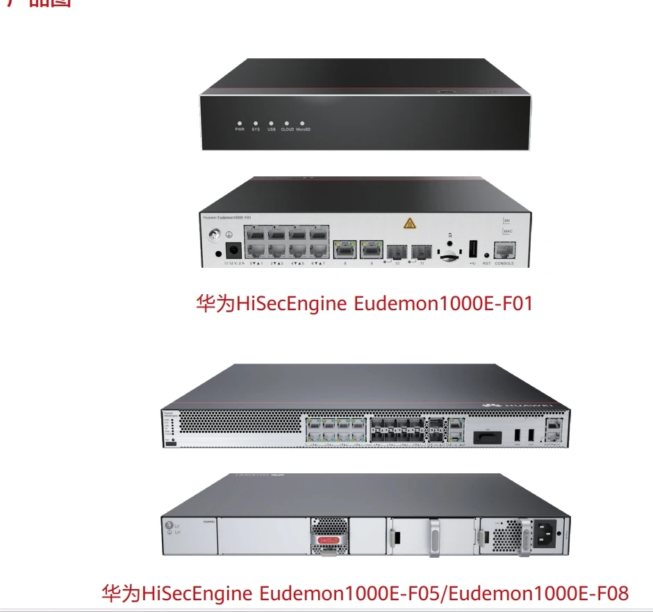 AI Eudemon1000E HiSecEngine Eudemon1000E-F05-AC RJ45 COMBO 10GE SFP+ Transporter Firewall AC Host for HuaWei-boxintelecom