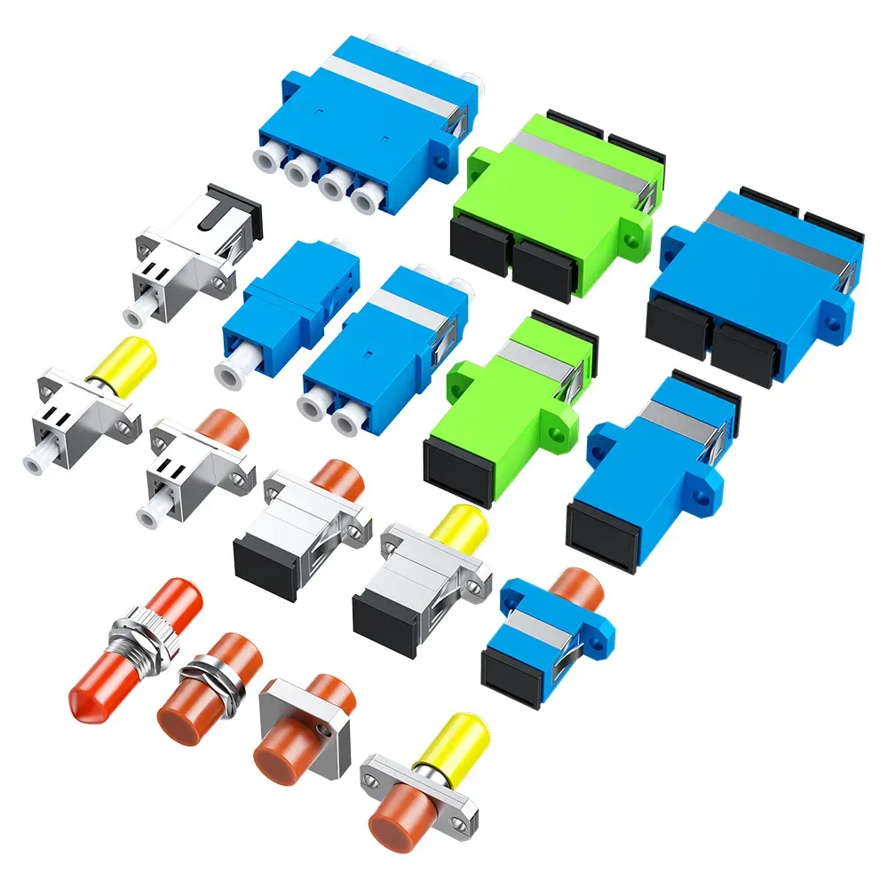 High Quality Telecom Grade Fiber Optic SC Simplex Flange Adapter Coupler Docking Adapter C