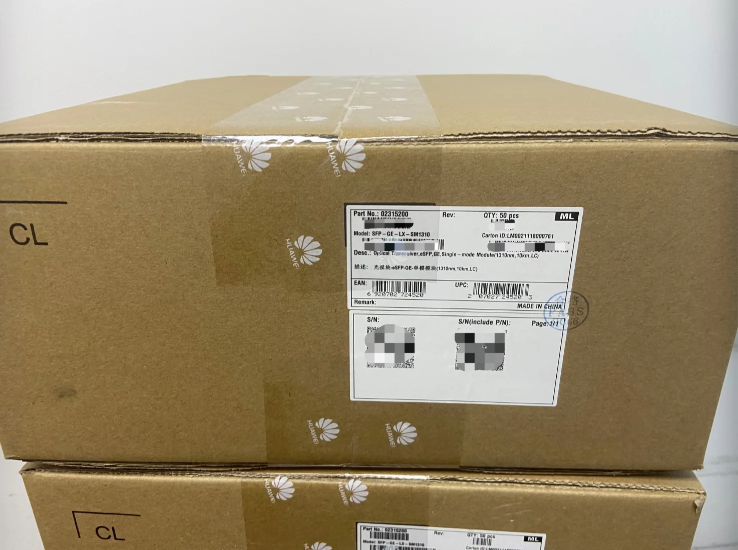 In Stock Original Single-mode Module Optical Transceiver 02315200 SFP-GE-LX-SM1310 2