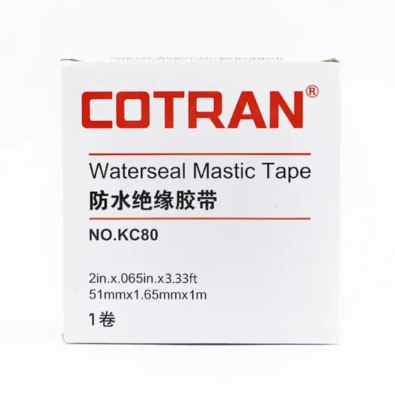 Cotran KC80 Butyl Rubber Black 1m High Voltage 1kV Waterproof Insulation Tape with 1.16Mpa