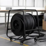 OEM SURTC FTTA Fiber Optic Cable Reel Four-Wheel Translation Cart All-Metal Body Brake Pul