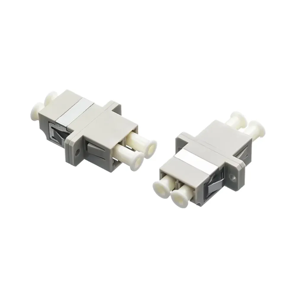10G LC OM2 Multimode Fiber Optic Coupler Dual Fiber Adapter with Flange Plate for FTTH IP 