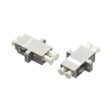 10G LC OM2 Multimode Fiber Optic Coupler Dual Fiber Adapter with Flange Plate for FTTH IP 