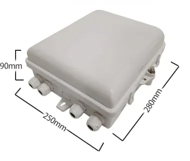 Fiber Optic Splitter Distribution Box - 1x16 Thickened ABS 24-Core Telecom-Grade Optical S