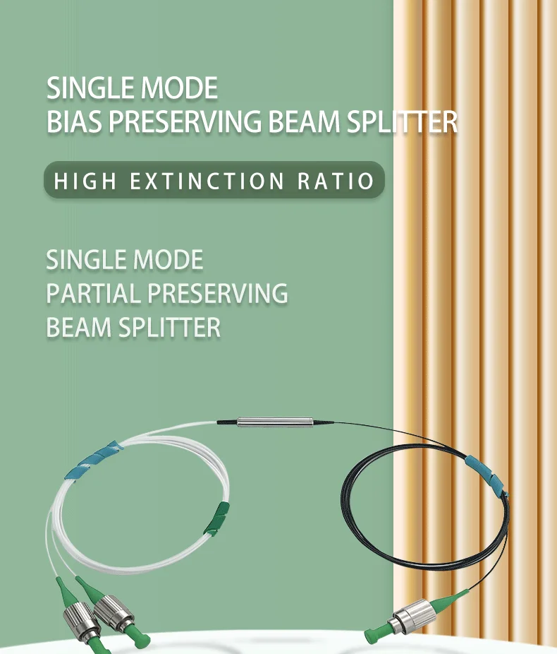 Zgtech Polarizing Fiber Beam Splitter 1310/1550 Panda Polarization Beam Synthesizer Single Mode 1*2PBS/PBC FTTX Use
