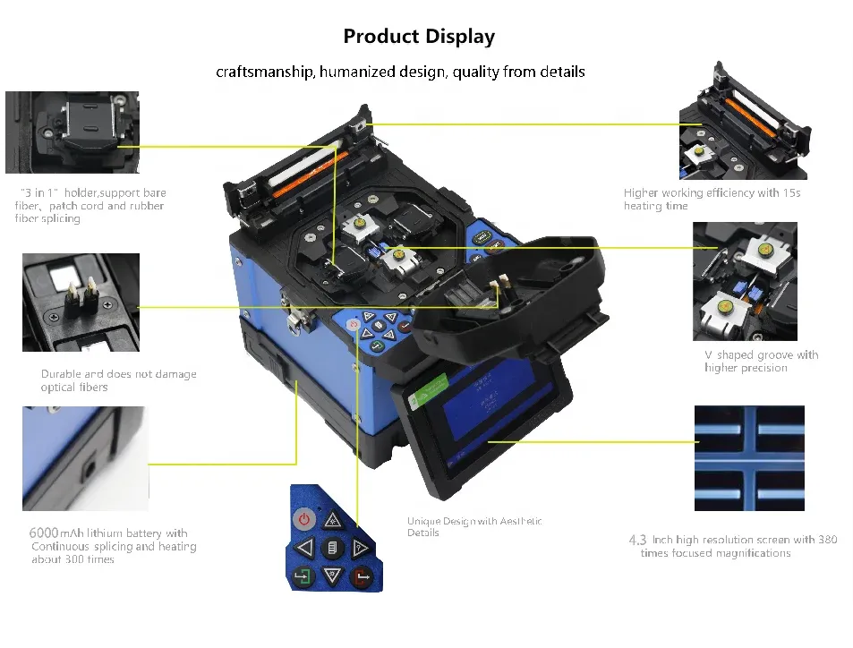 Professional manufacturer FTTH fiber optic splicer machine JW4109H  fusion splicing machin